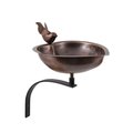 Achla Designs Achla HBB-01-OR Heart Shaped Birdbath with Over Rail Bracket; Copper & Black HBB-01-OR